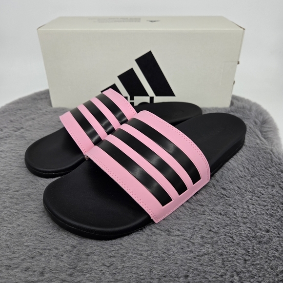 adidas Other - New adidas Adilette Comfort Slides True Pink Core Black Men's Shoes Size 11